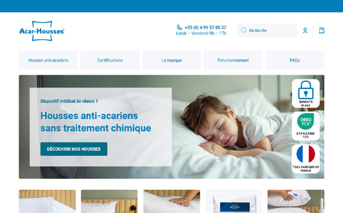 Acar-Housses® – Housse anti-acariens médicale fabriquée en France